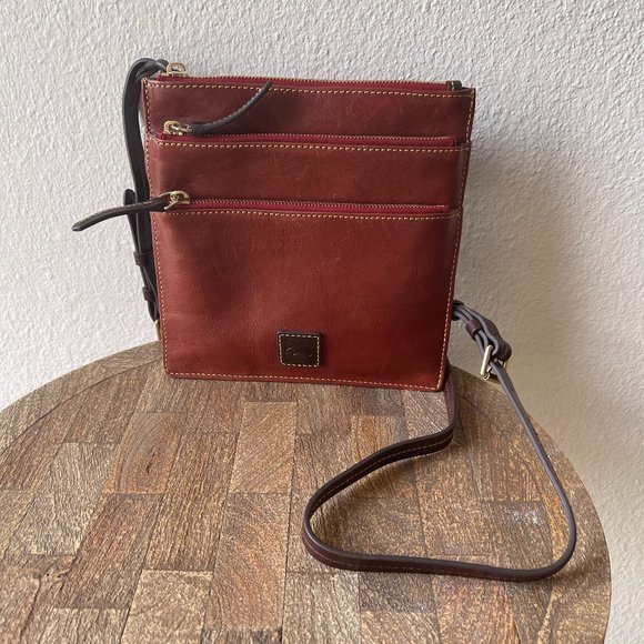 Dooney & Bourke Handbags - Dooney & Bourke Florentine Leather Triple Zip Crossbody